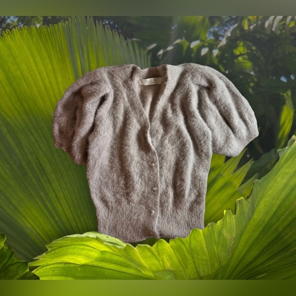 ASTR the label Light Mauve Fluffy buttons Jacket XS nylon and Acrylique - Picture 3 of 16